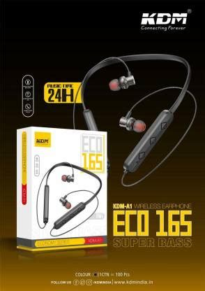 KDM ECO 165 24 hr Playback Time Bluetooth Neckband Bluetooth Headset ...