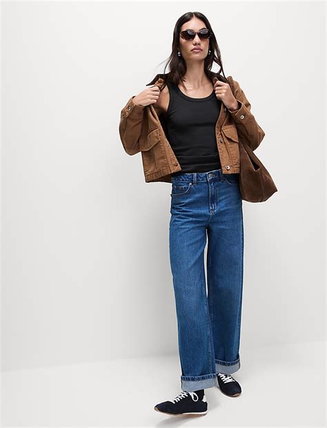 Buy Cotton Rich Ribbed Slim Fit Vest Top at Marks & Spencer