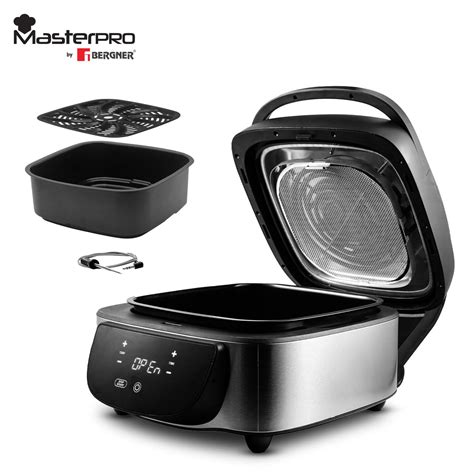 MasterPro Smokeless Grill 7L (1800W), For Air Fry/Bake/Grill/Roast/ De