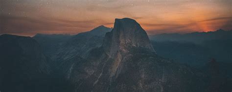 Download wallpaper 2560x1024 starry sky, mountains, night, summit ...