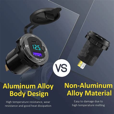 Pd 45w Type C Car Power Outlet Socket And Qc 3.0 18w Fast Charger 12v/24v Car Charger Socket ...