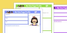 One-Page Profile Template | Printable Student Profile