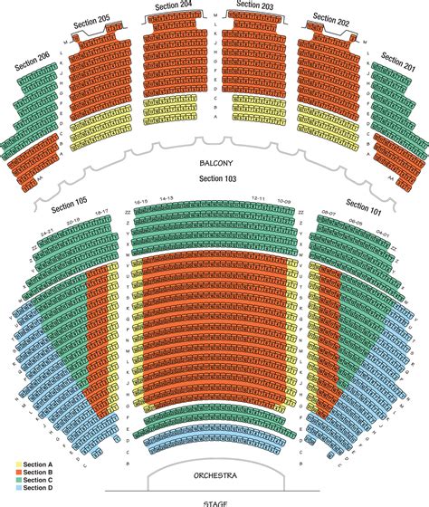 Warner Theatre Seating Chart - Educational Chart Resources