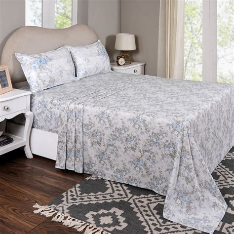 Buy MASPAR Sensory Bloom Cotton 300TC Floral Print 3Pcs King Bedsheet ...