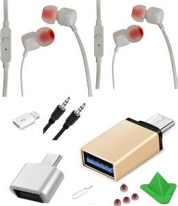 Hamari Dukaan Headphone Accessory Combo for 2*Earphones, aux, OTG type ...