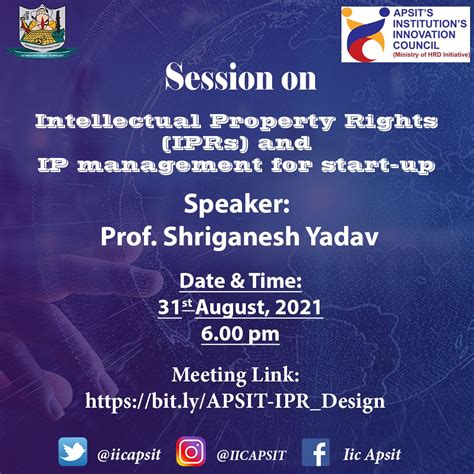 Workshop on Intellectual Property Rights (IPRs) and IP management for ...