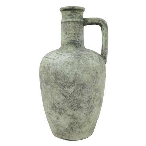 Green Ceramic Vase, 16"