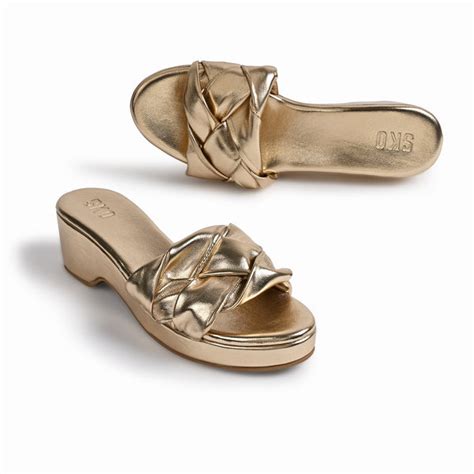 Messina Gold Platform Sandals