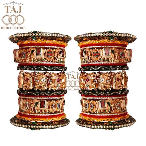 Premium Rajwadi Bangles Set with Latest ZIG-ZAG and Elephant Design ...