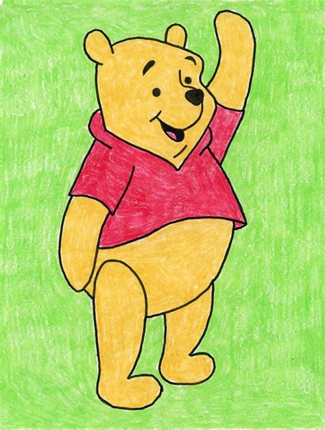How to Draw Winnie the Pooh Step-by-Step Art Lesson for Kids