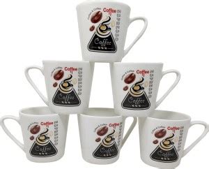 UPC Tea Cups / Coffees (Set of 6) Made of Premium Fine Bone China ...