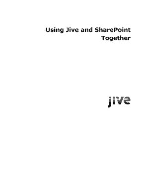 Fillable Online Using Jive and SharePoint Fax Email Print - pdfFiller