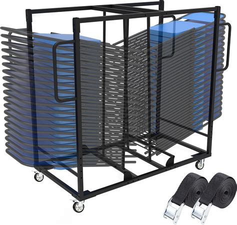 Amazon.com: Folding Chair Cart, Folding Chair Dolly With Angle Stacking ...