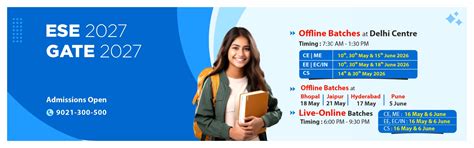 MADE EASY Classroom Courses for ESE, GATE, SSC JE, and PSUs Exams