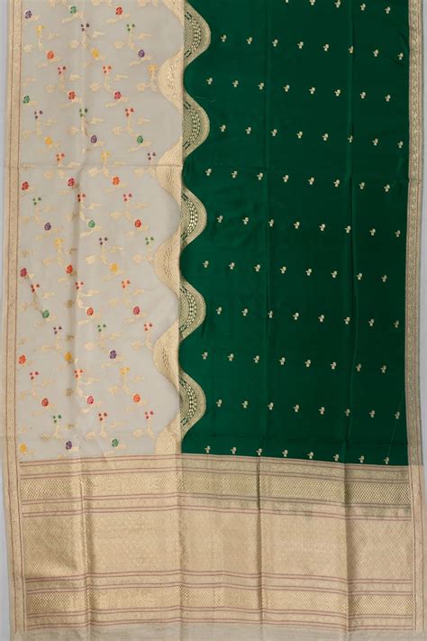 Banarasi Silk And Kora Organza Half And Half