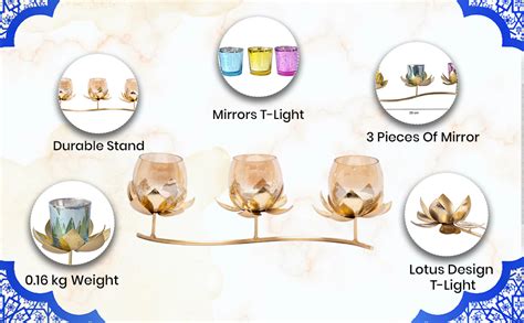 Buy Market99 Iron 3 Lotus Mercury Votive |for Home Decor, Outdoor ...