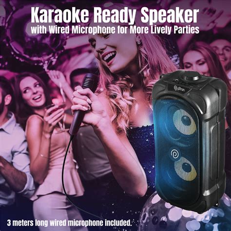 pTron Fusion Party 40W Karaoke Bluetooth Party Speaker with 3M Wired M ...