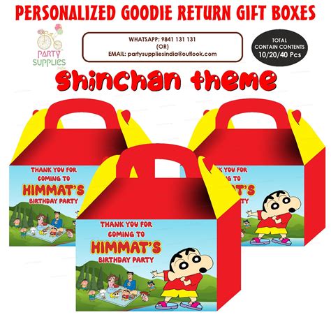 Shinchan Theme Goodie Return Gift Boxes | Party Supplies India