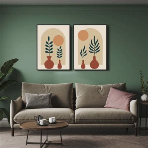Botanical Contemporary Wood Print Wall Art Set of 2 – Chalk My Theme