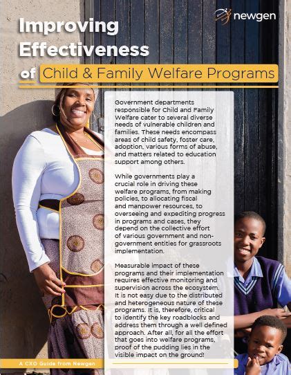 Improving Effectiveness of Child & Family Welfare Programs