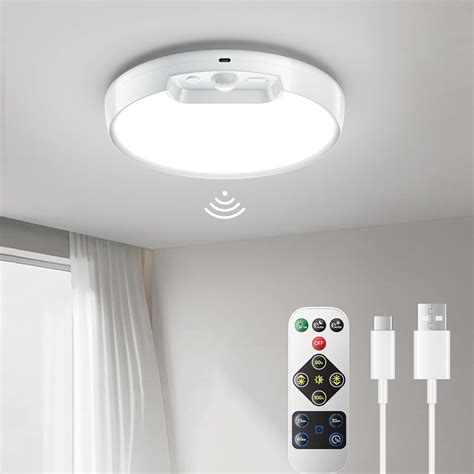 Homelist Newly Upgraded Rechargeable Ceiling Light – Battery-Operated ...