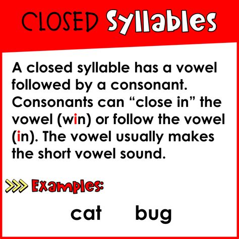 Decoding Multisyllabic Words: Using Syllable Types (Free Posters)