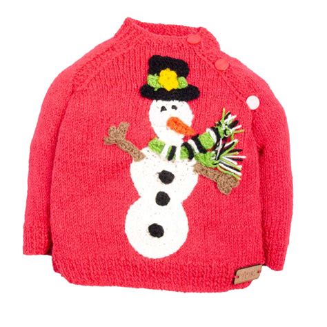 Hopscotch The Original Knit Boys Wool Snowman Applique Face Sweater for ...