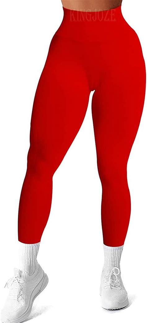 Buy KINGJOZE Scrunch Butt Lifting Seamless Leggings for Women High ...