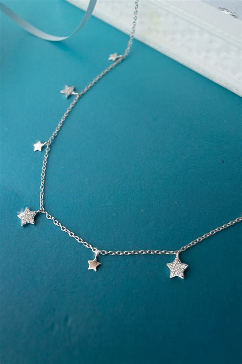 Buy Shining Stars Charm Rose Gold Plated Sterling Silver Delicate ...