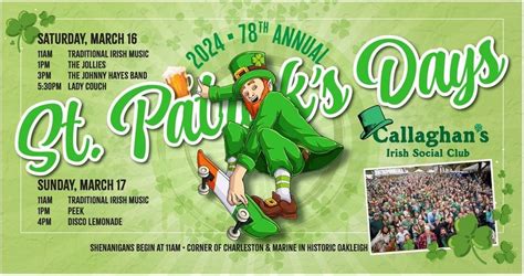 St. Patricks Day(s) Street Party at Callaghans Irish Social Club 2024 ...