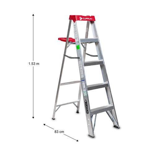 Escalera T3 Pie Gallo 1.53Mt Alumn Cuprum - CUPRUM - Kywi