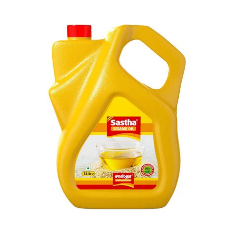 Sastha Cold pressed ( Chekku / Ghani ) Sesame / Gingelly Oil - 5 Litre ...