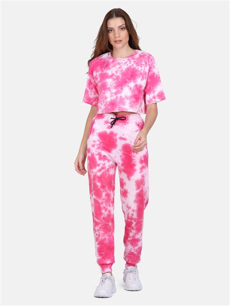 TIE DYE CO ORDS SET(JOGGER) -PINK – Aesthetic bodies
