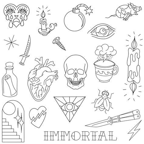 Stencils Immortal Tattoo Designs Ready-to-use, Easy-to-apply ...
