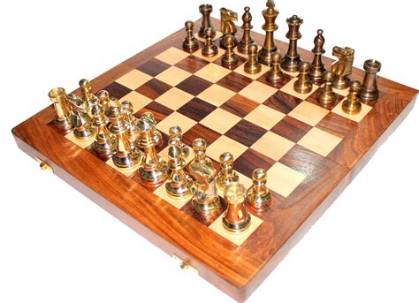 Buy StonKraft Collectible Wooden Folding Chess Game Board Set with ...