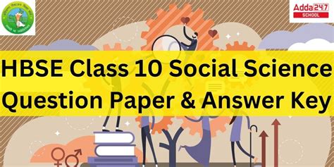 HBSE Class 10 Social Science Question Paper 2024 with Answer Key