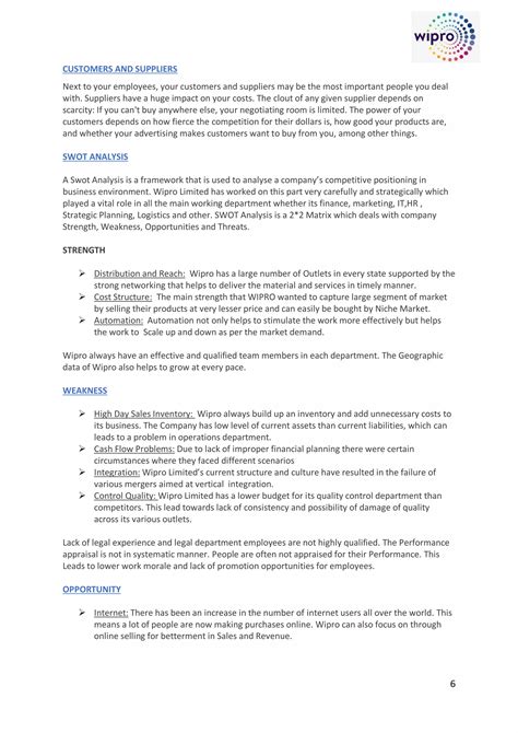 Strategic management assignment wipro | PDF