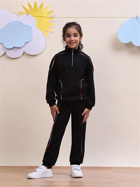 Unisex Black Co-Ord Set for Kids – Spunkies