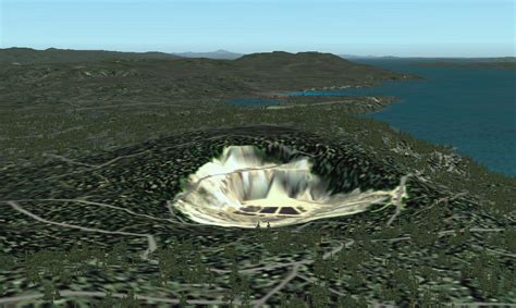 Following the coast we approach the second quarry (the largest of the ...