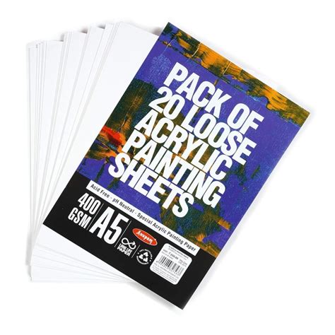 Anupam A5 Acrylic Painting Sheets 400GSM - 20 Sheet Pack