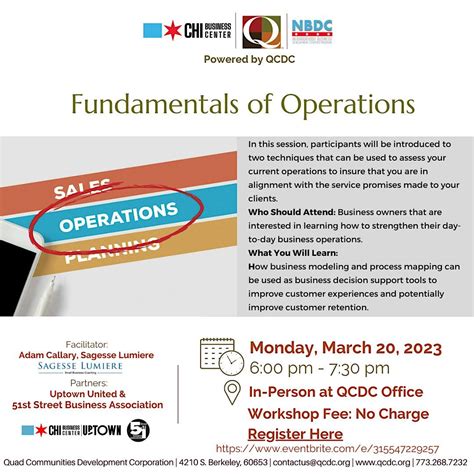 Fundamentals of Operations, Quad Communities Development Corporation ...