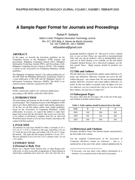 Image result for ACM Format Sample Paper PDF