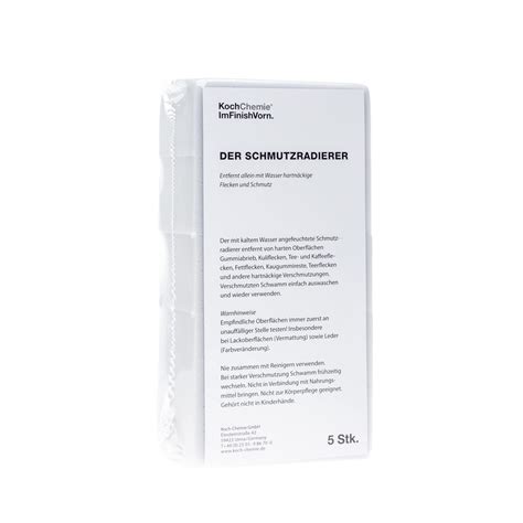 Koch-Chemie Dirt Eraser Sponge (Schmutzradierer) Pack of 5|Remove ...