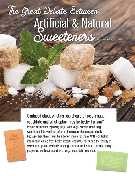 The Great Debate Between Artificial & Natural Sweeteners - Obesity ...
