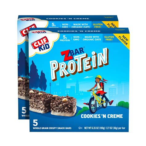 Clif Kid Zbar - Protein Granola Bars - Cookies And Creme Flavor (1.27 ...