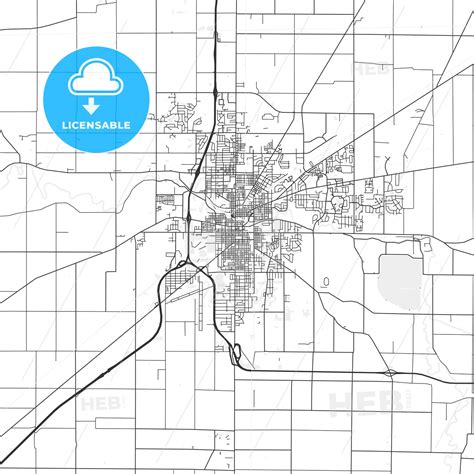 Findlay, Ohio - Area Map - Light - HEBSTREITS