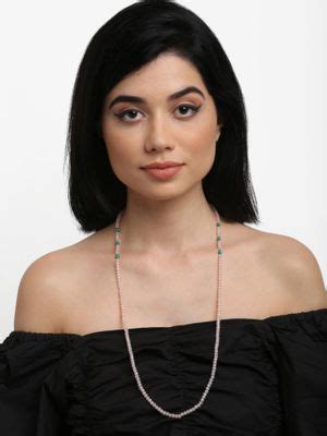 Buy RUBY RAANG STUDIO Pink Turquoise Blue Beaded Mask Chain Online