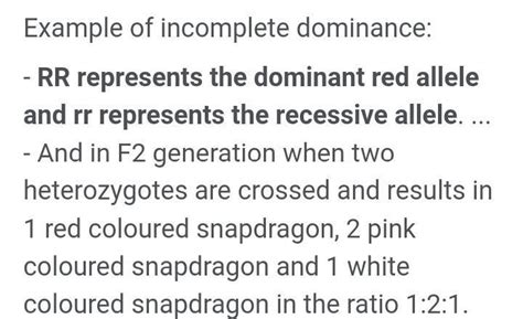 bescribe the incomplete dominance in snapdragon plant with schematic ...