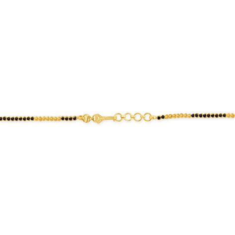 Gold and Black Bead Linked Mangalsutra