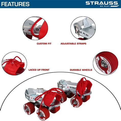 STRAUSS Tenacity Roller Skates | Roller Blades for Kids | Adjustable S ...